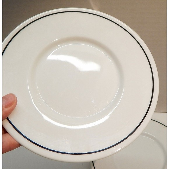 Sasaki Elements by R.W. Kitchen Saucers 6 1/4" with Black Rim Lot of 3 - Picture 4 of 6